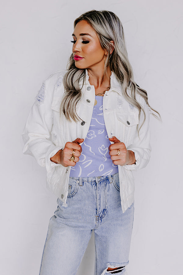 Buy Hand-painted Floral Jacket Classic White Jean Jacket for Women-denim  With Flowers cropped Denim-hand Painted Clothes-plus Size Available Online  in India - Etsy